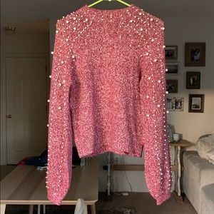 Blank nyc sweater with pearl detail